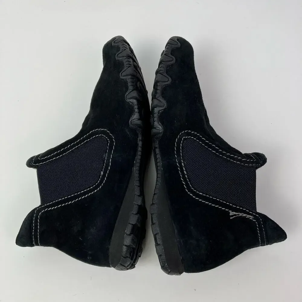 Skechers Relaxed Fit Bikers Londoner Women's Ankle Boots Black Suede Sz 8.5